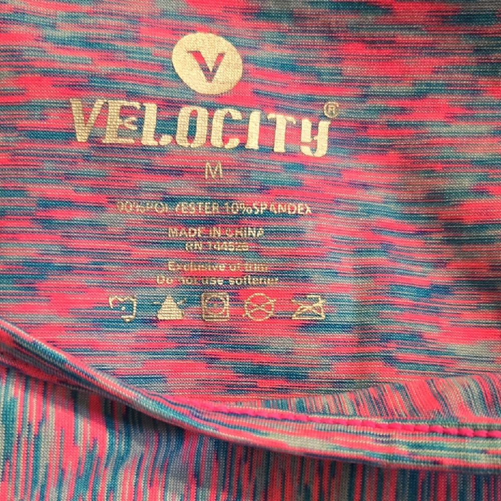 Velocity Pink and Blue Activewear Top